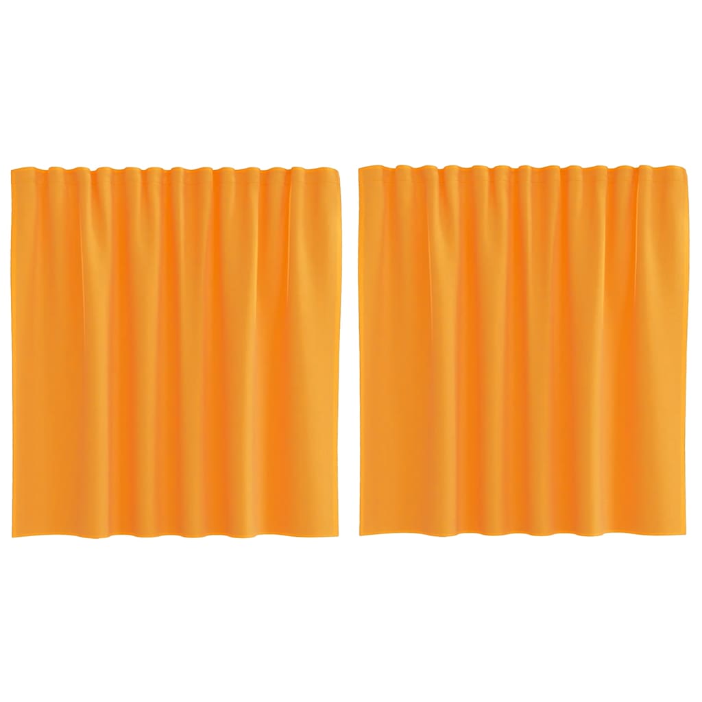 Voile Curtains with Rod Pockets 2 pcs Orange
