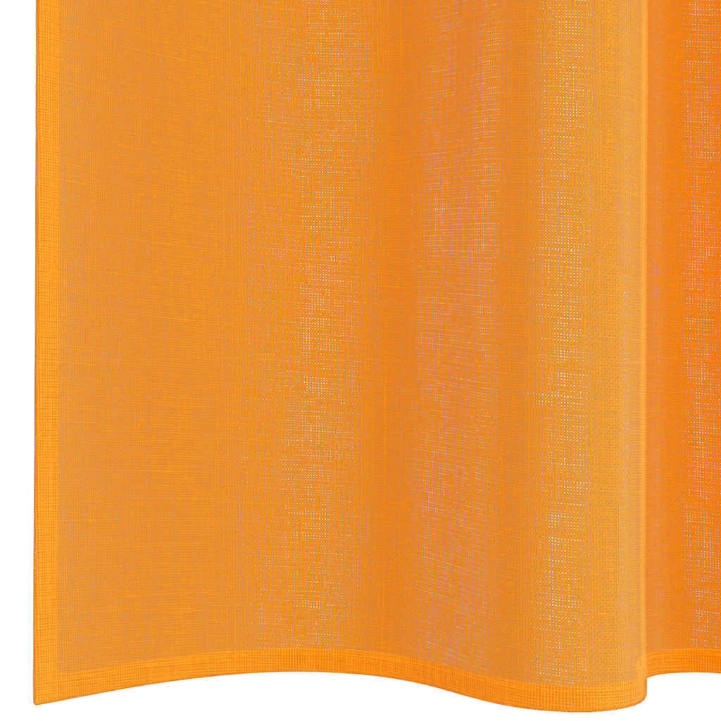 Voile Curtains with Rod Pockets 2 pcs Orange