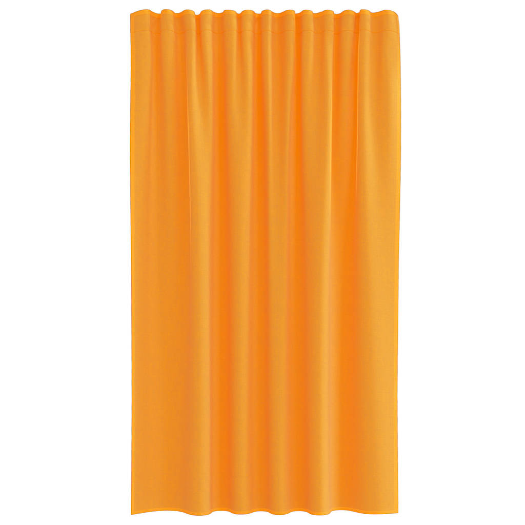 Voile Curtains with Rod Pockets 2 pcs Orange