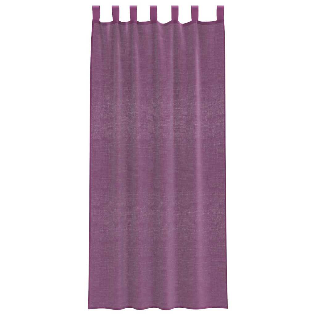 Voile Curtains with Rod Pockets 2 pcs Purple