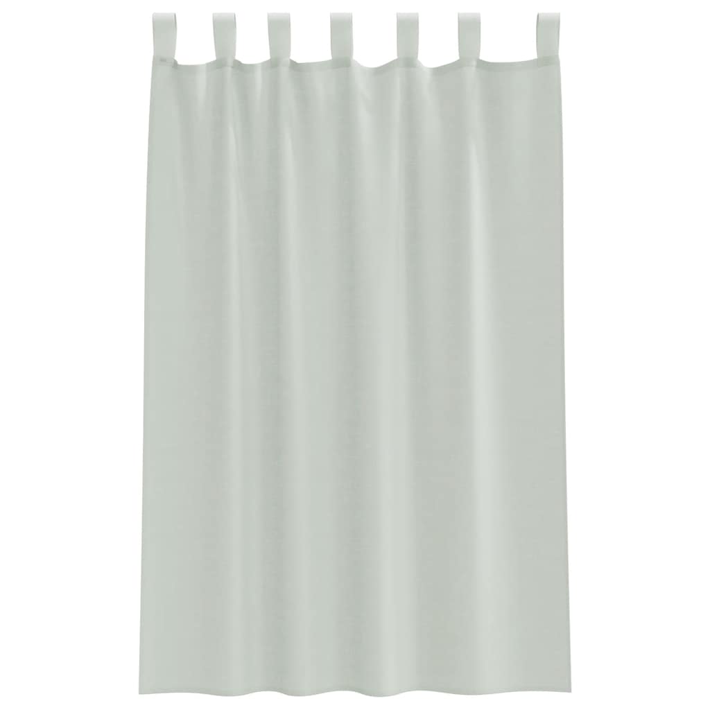 Voile Curtains with Rod Pockets 2 pcs Light Grey