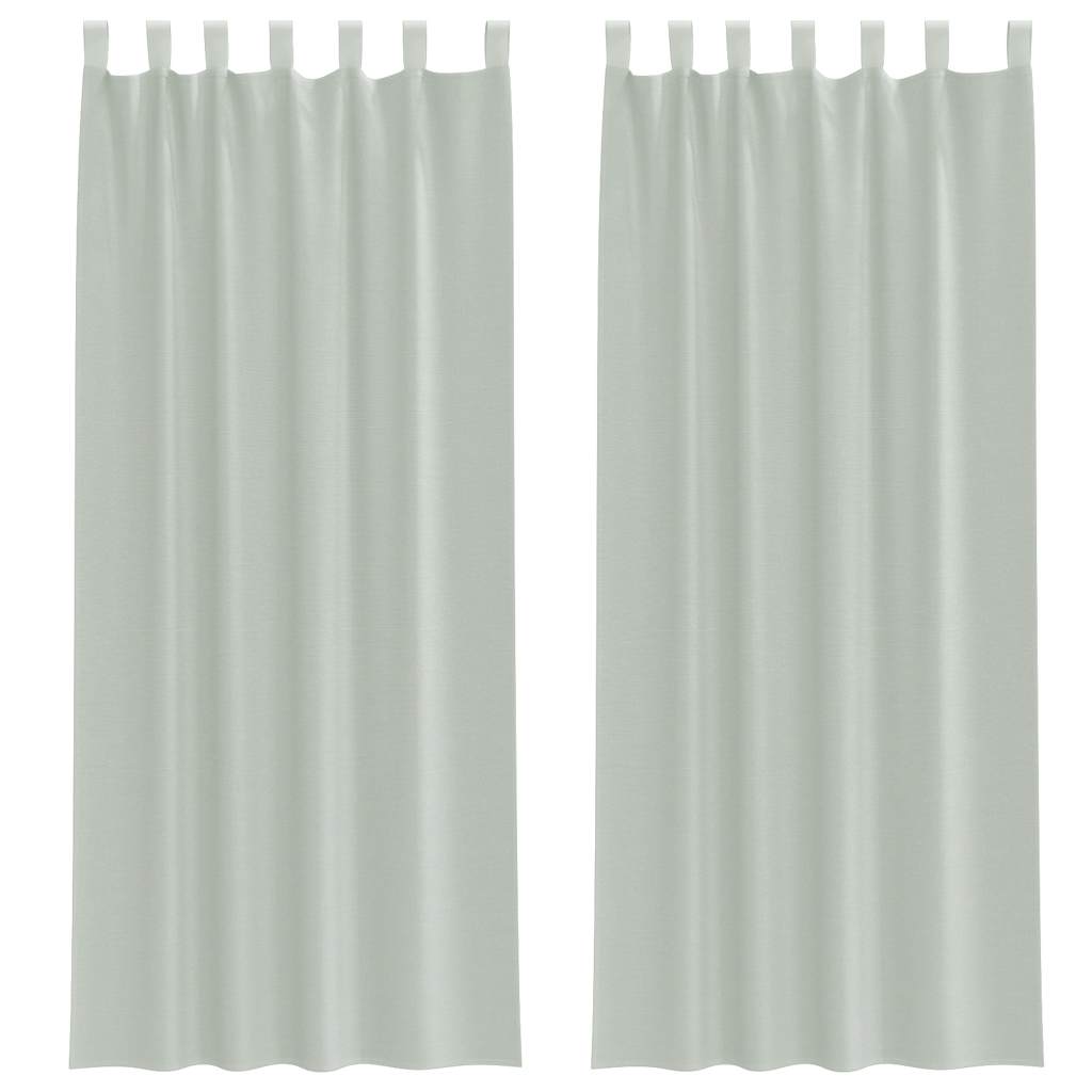 Voile Curtains with Rod Pockets 2 pcs Light Grey