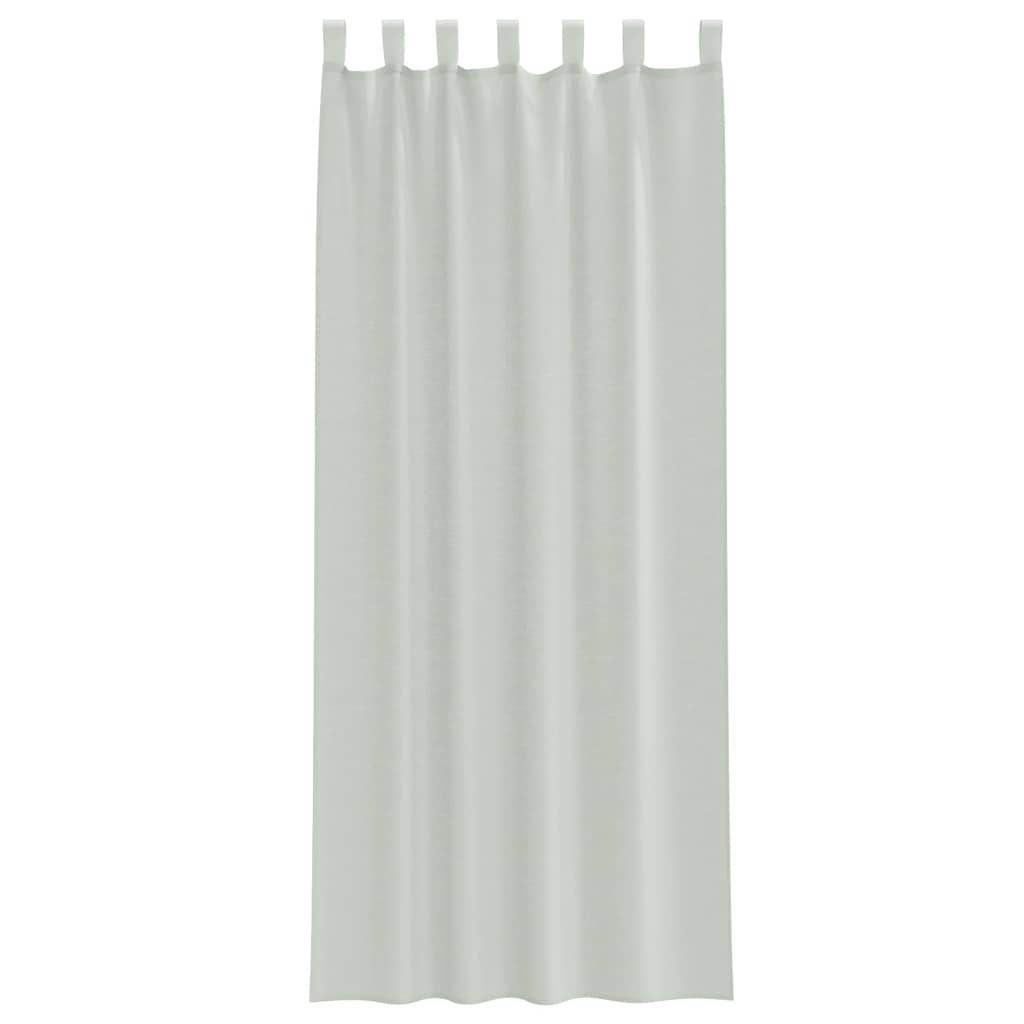 Voile Curtains with Rod Pockets 2 pcs Light Grey