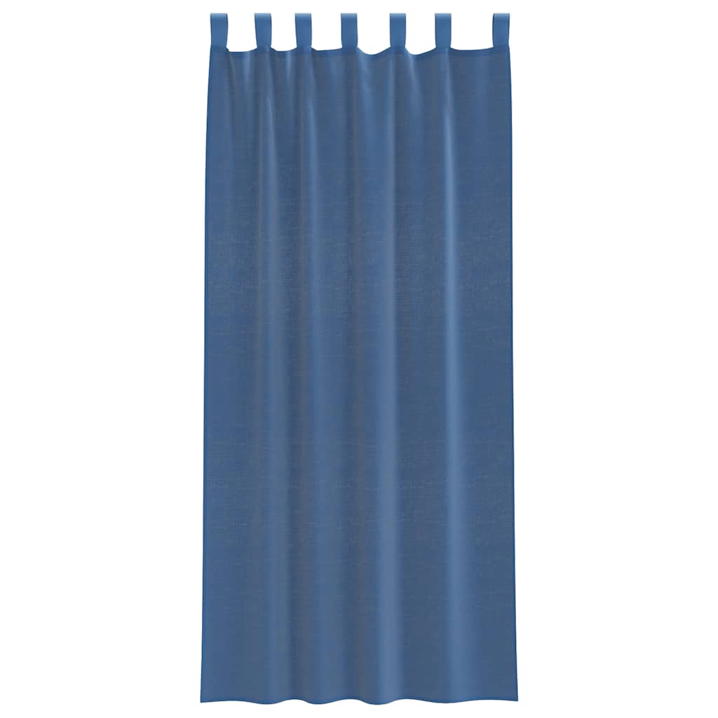 Voile Curtains with Rod Pockets 2 pcs Royal Blue