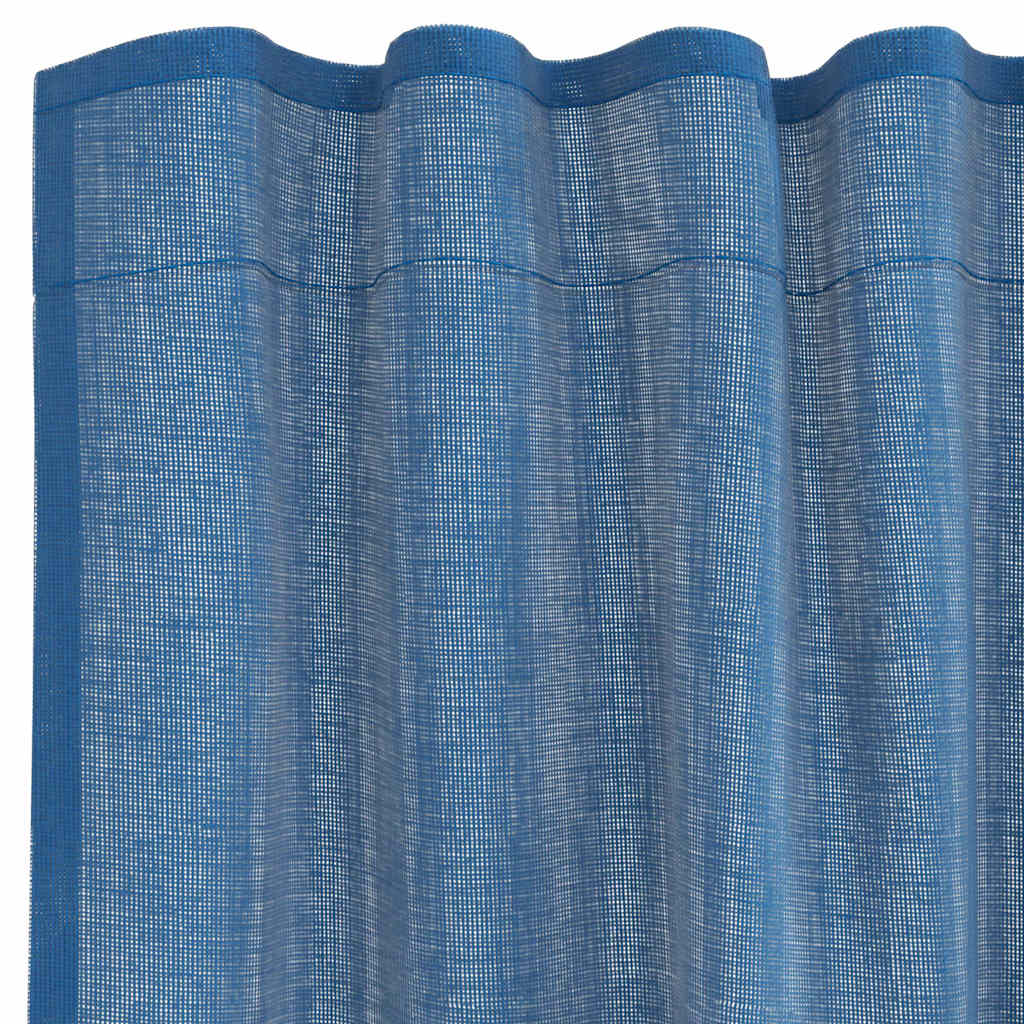 Voile Curtains with Rod Pockets 2 pcs Royal Blue