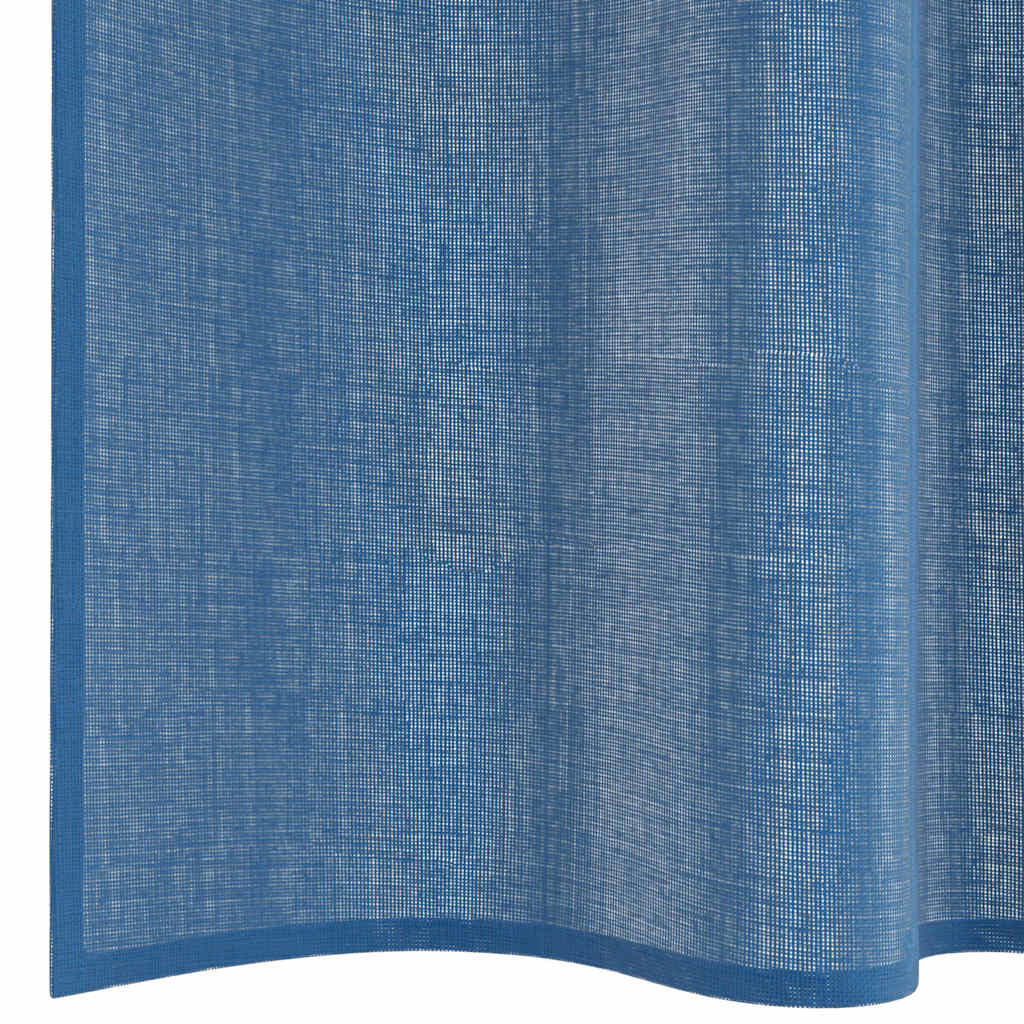 Voile Curtains with Rod Pockets 2 pcs Royal Blue