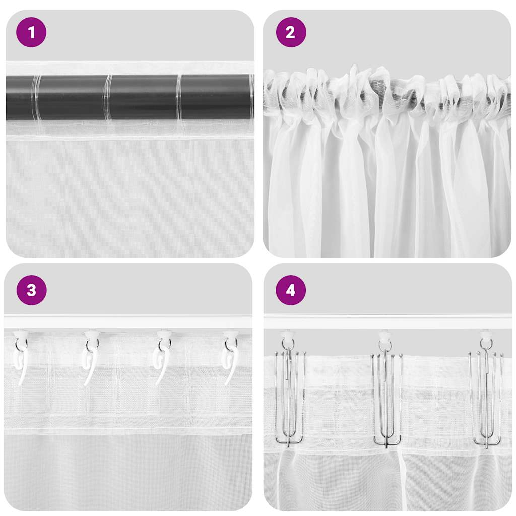 Voile Curtains with Rod Pockets 2 pcs Sand