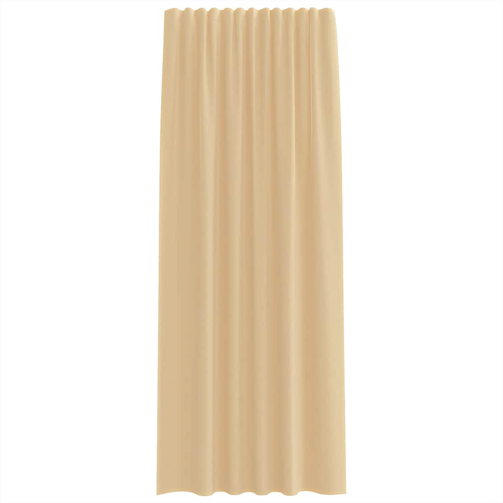 Voile Curtains with Rod Pockets 2 pcs Sand