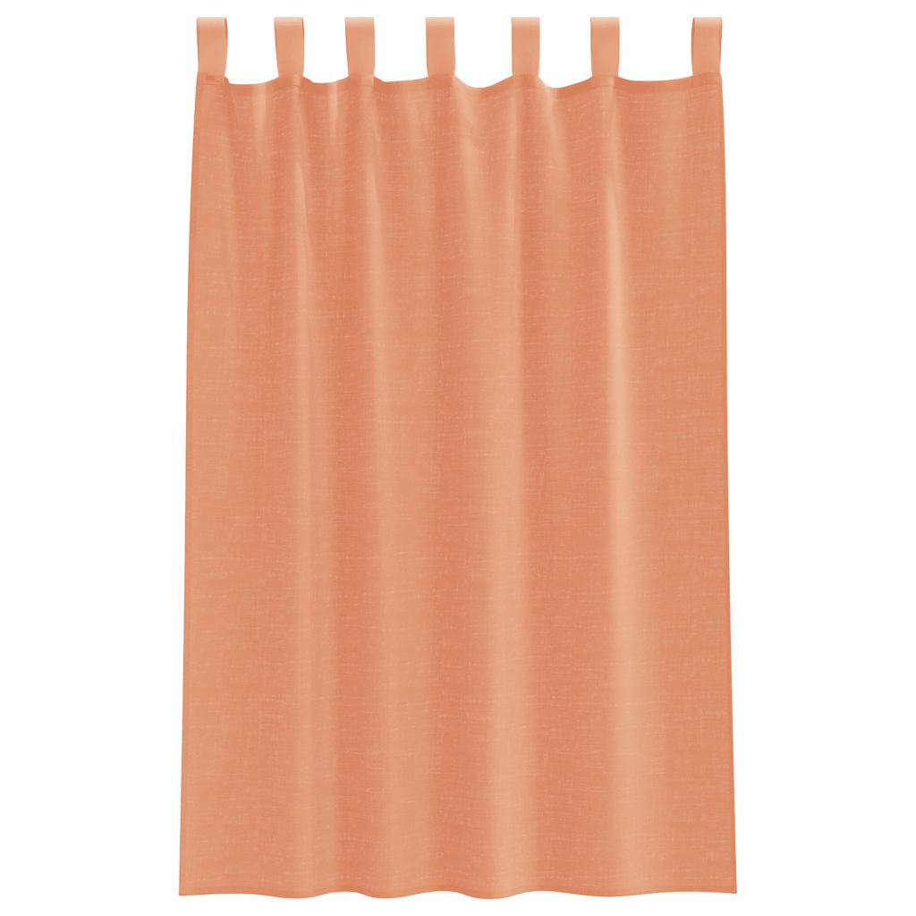 Voile Curtains with Rod Pockets 2 pcs Terracotta