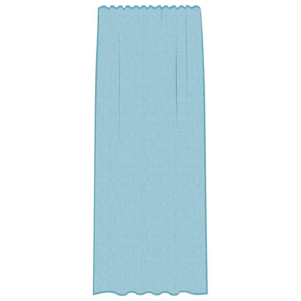 Voile Curtains with Rod Pockets 2 pcs Turquoise