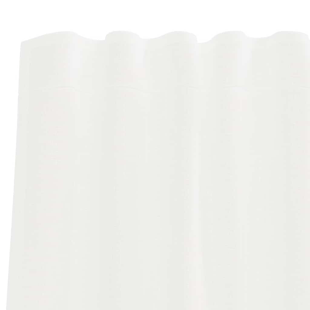 Voile Curtains with Rod Pockets 2 pcs White
