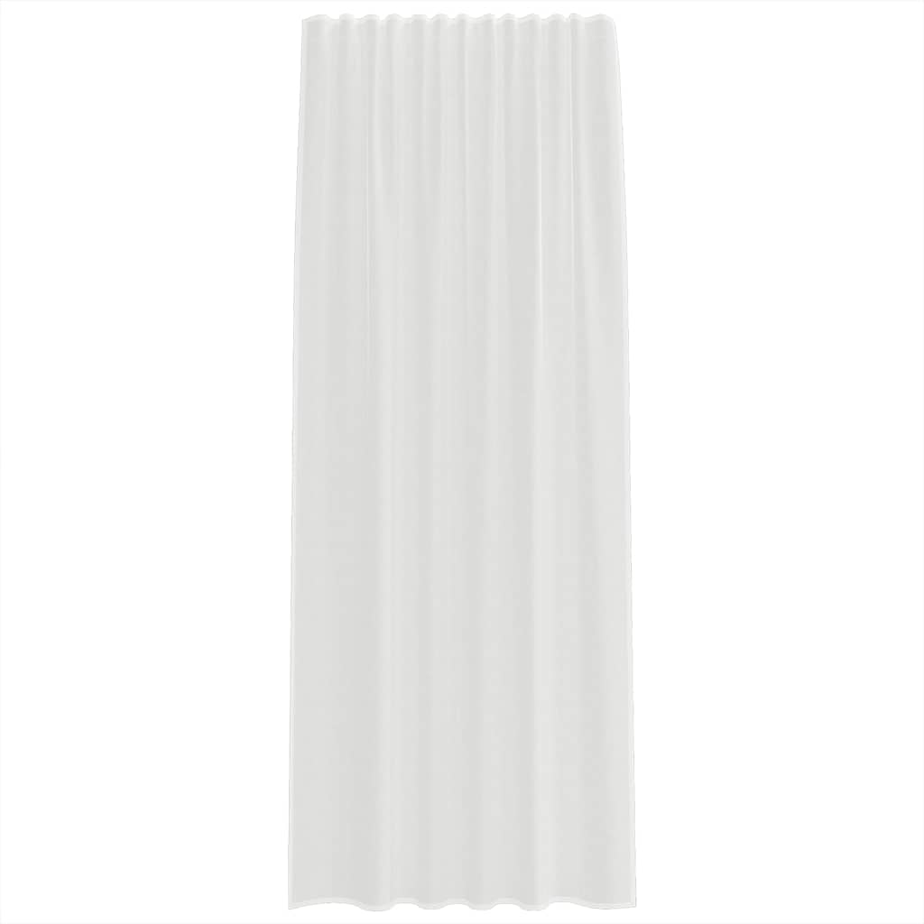 Voile Curtains with Rod Pockets 2 pcs White
