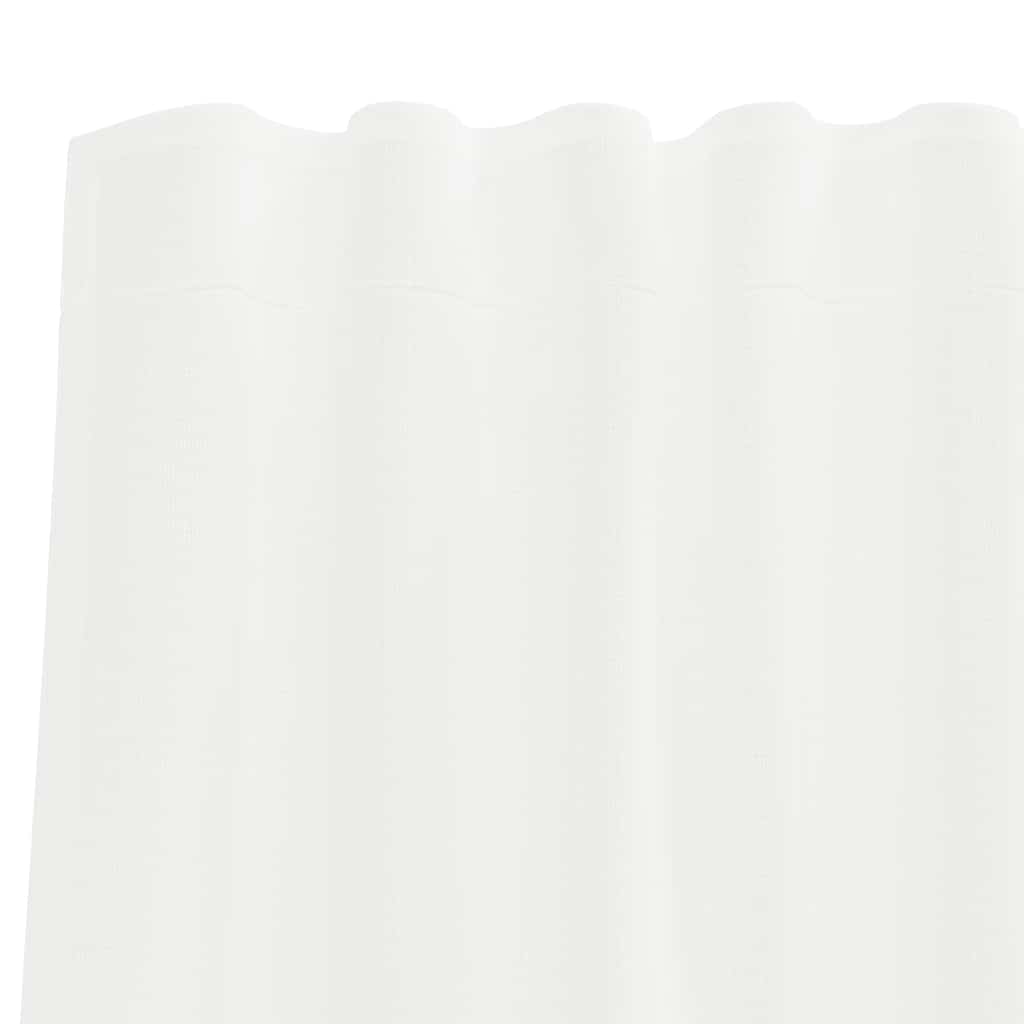 Voile Curtains with Rod Pockets 2 pcs White