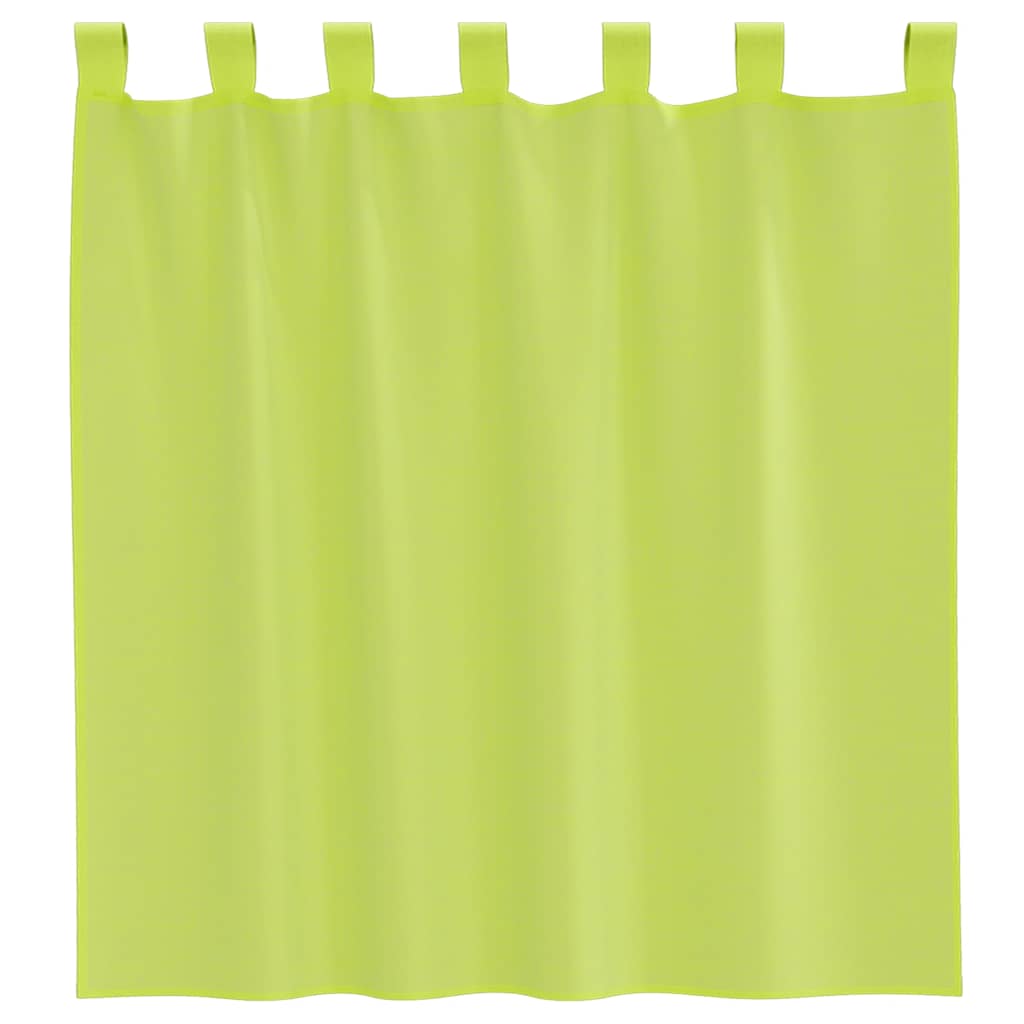 Voile Curtains with Tab Top 2 pcs Apple Green