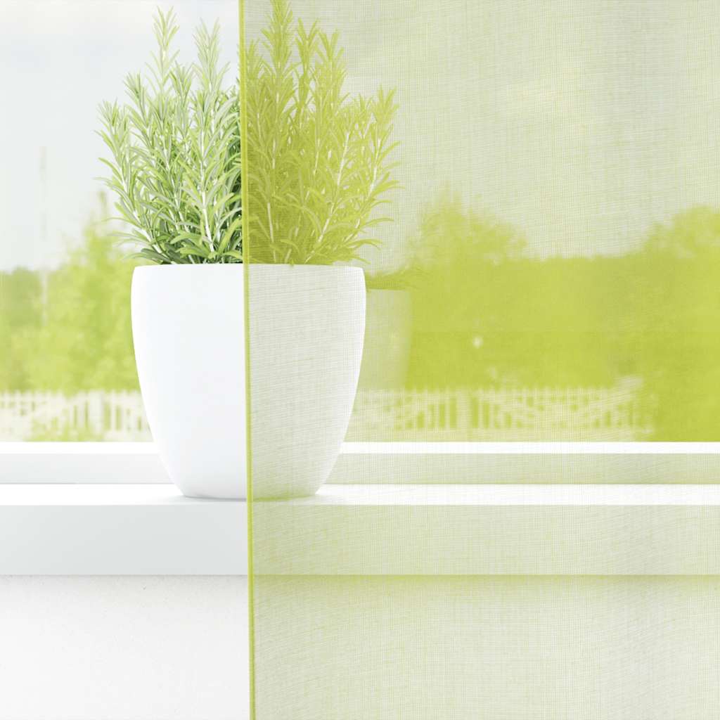 Voile Curtains with Tab Top 2 pcs Apple Green