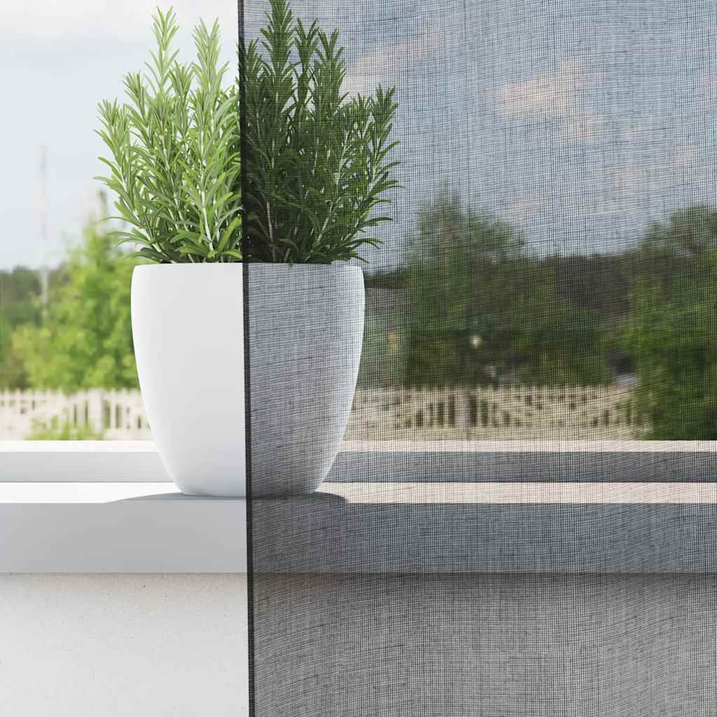 Voile Curtains with Tab Top 2 pcs Black
