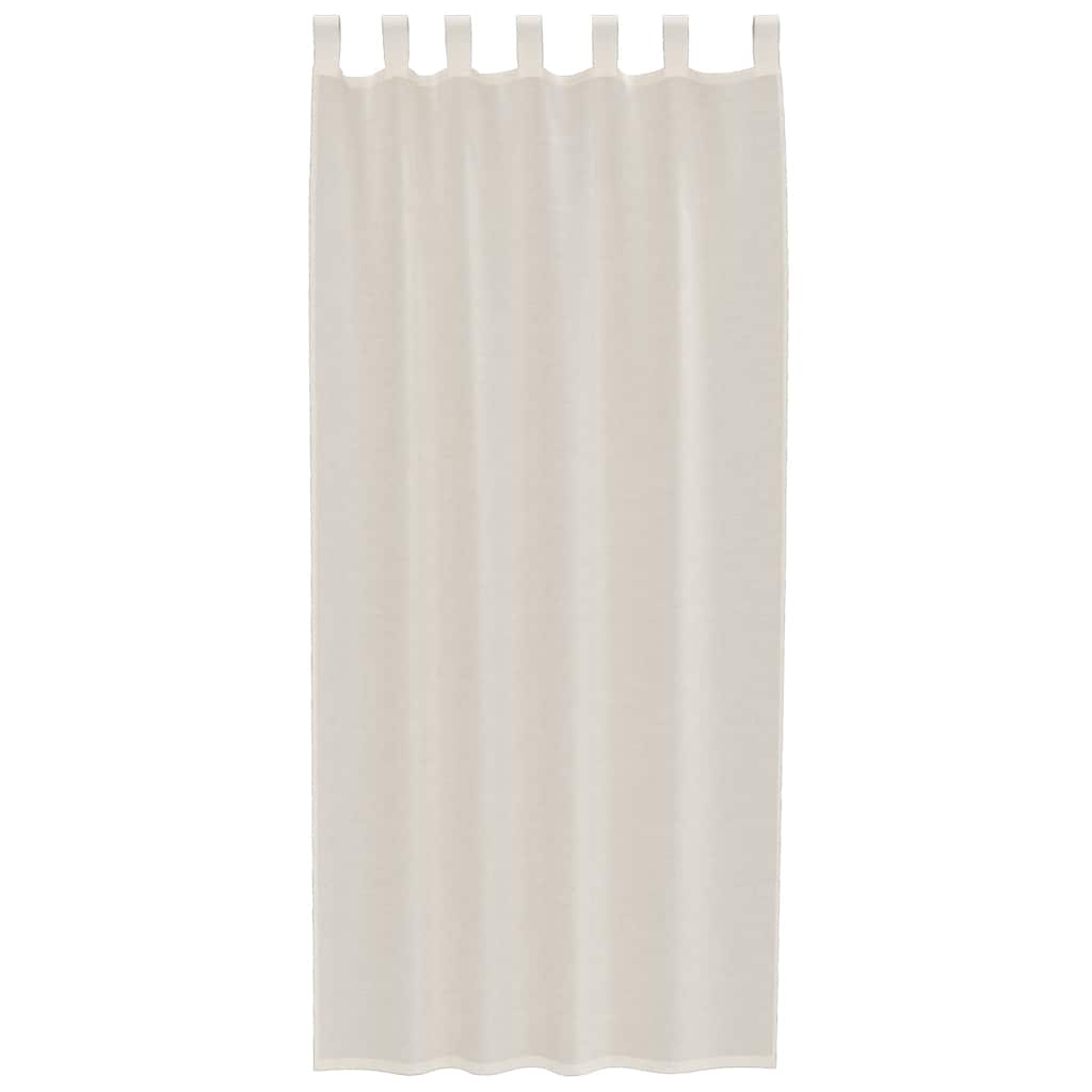 Voile Curtains with Tab Top 2 pcs Cream