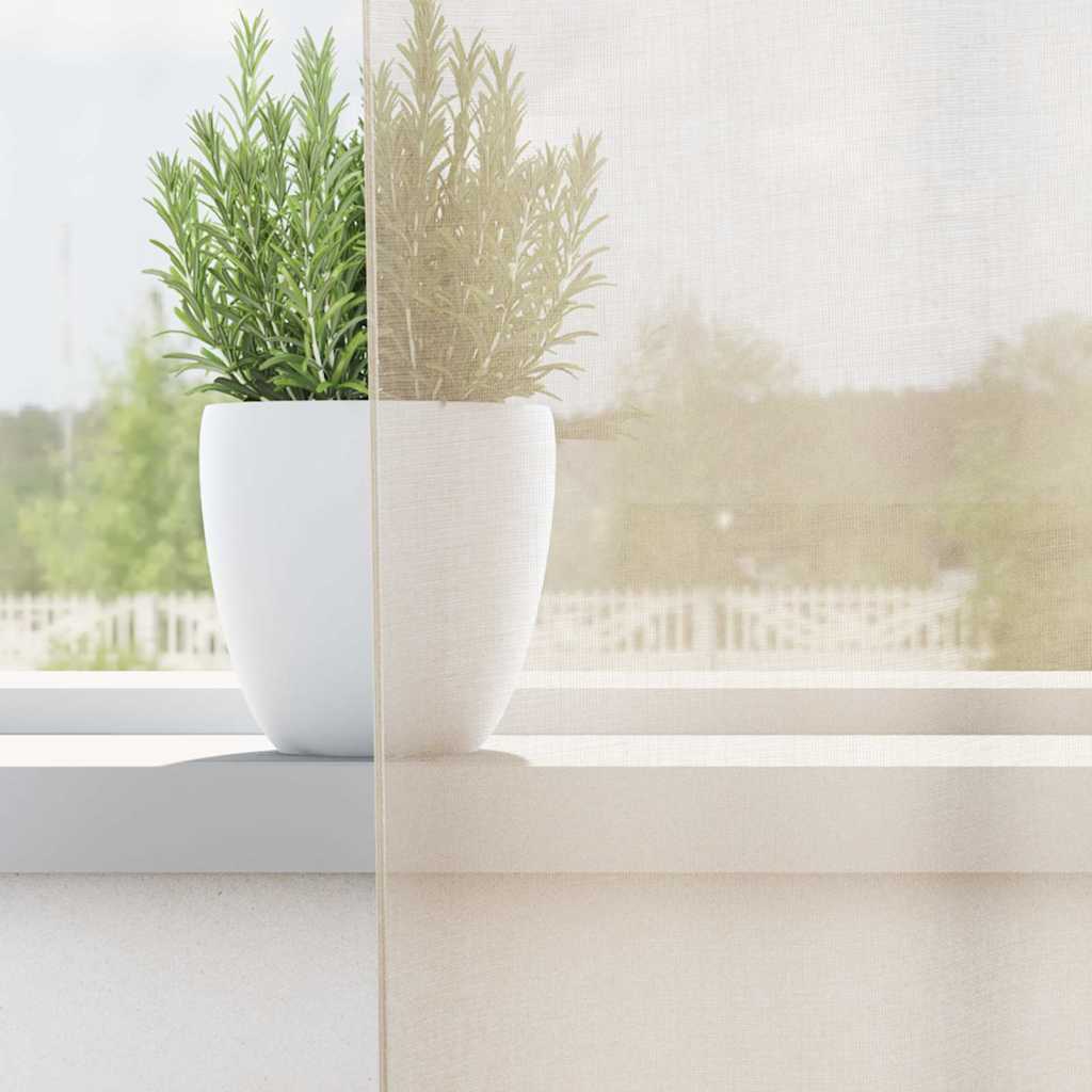Voile Curtains with Tab Top 2 pcs Cream
