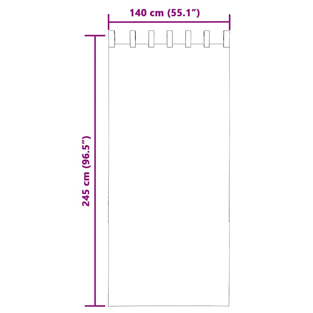 Voile Curtains with Loops 2 pcs Dark Grey 140x245 cm