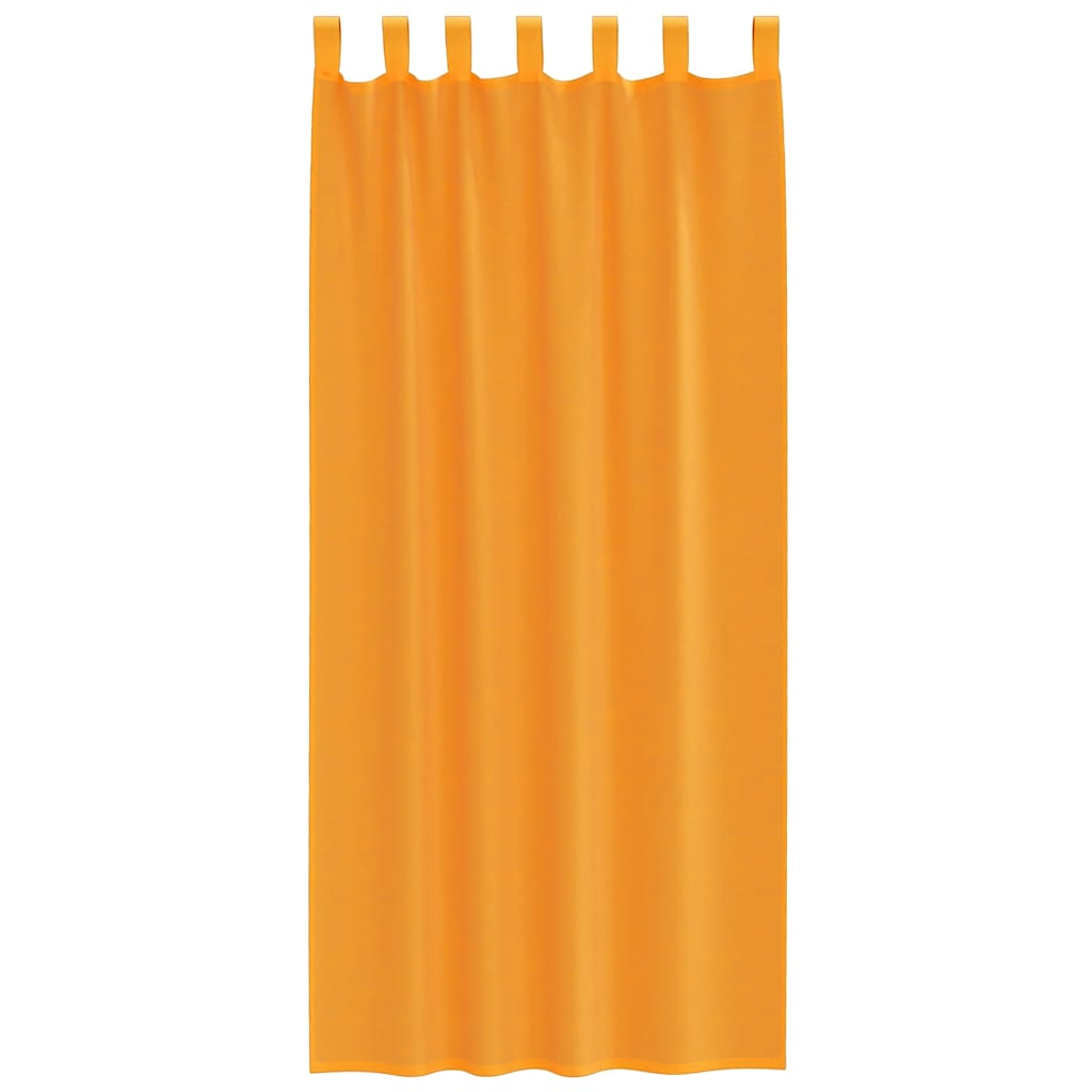 Voile Curtains with Loops 2 pcs Orange 140x245 cm