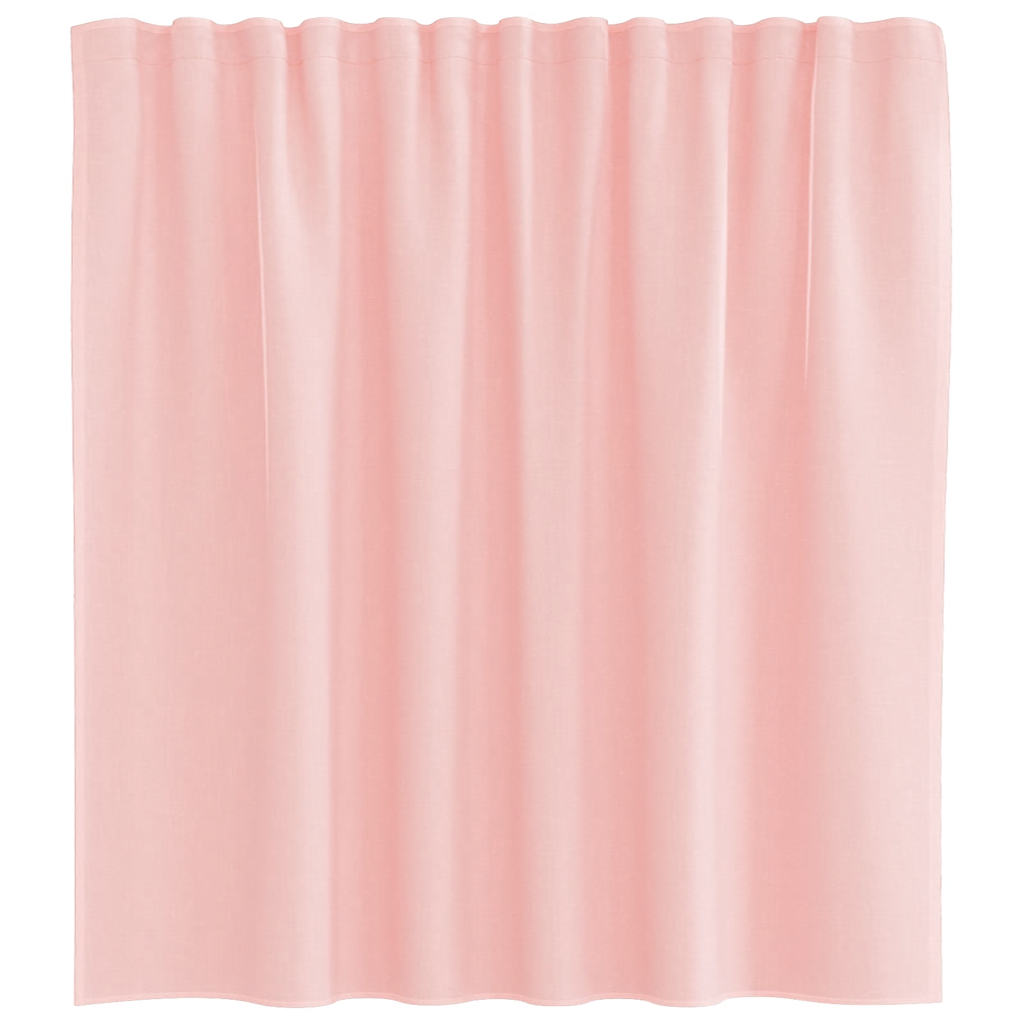 Voile Curtains with Loops 2 pcs Pink 140x140 cm