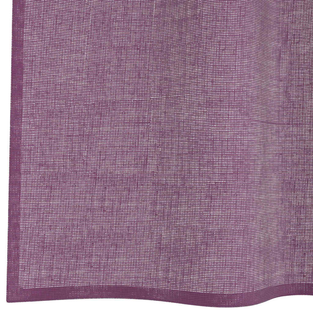 Voile Curtains with Loops 2 pcs Purple 140x175 cm