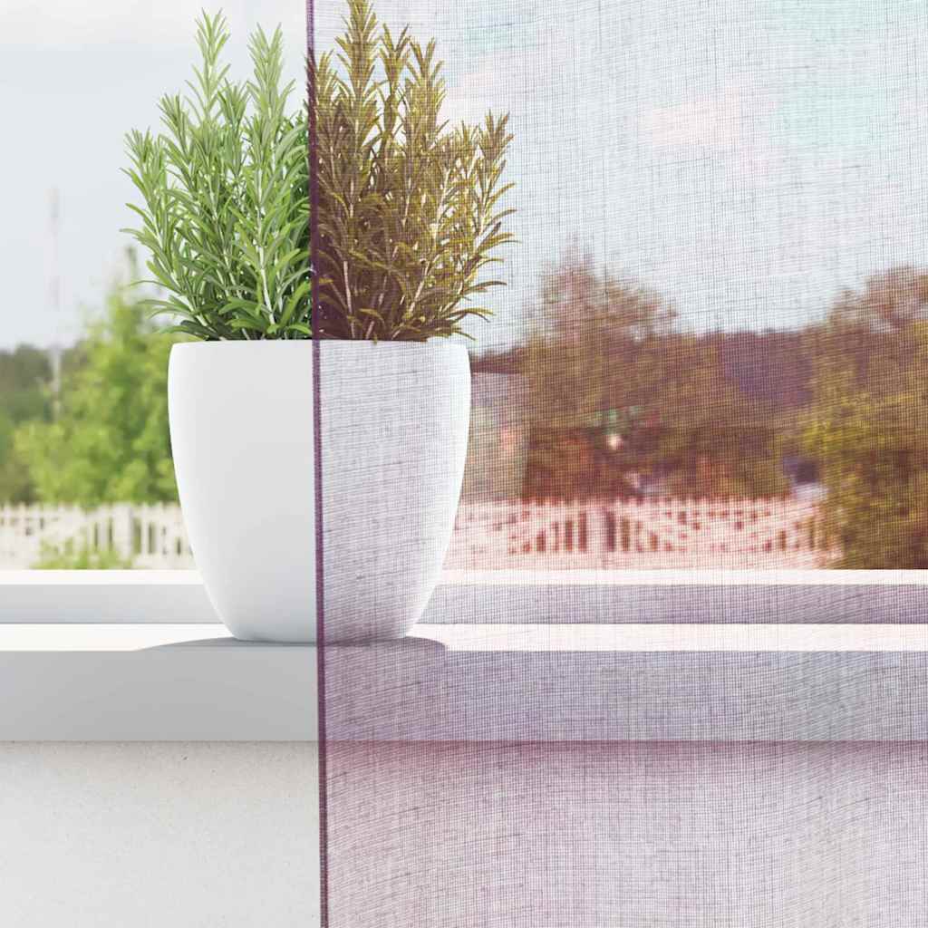 Voile Curtains with Loops 2 pcs Purple 140x245 cm