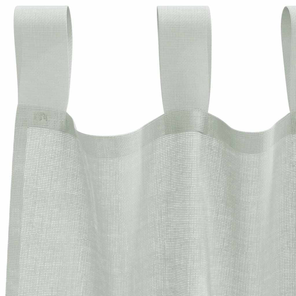 Voile Curtains with Loops 2 pcs Light Grey 140x140 cm