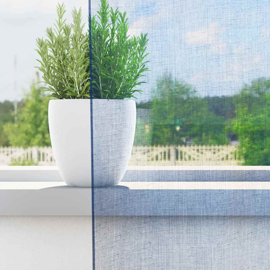 Voile Curtains with Loops 2 pcs Royal Blue 140x175 cm