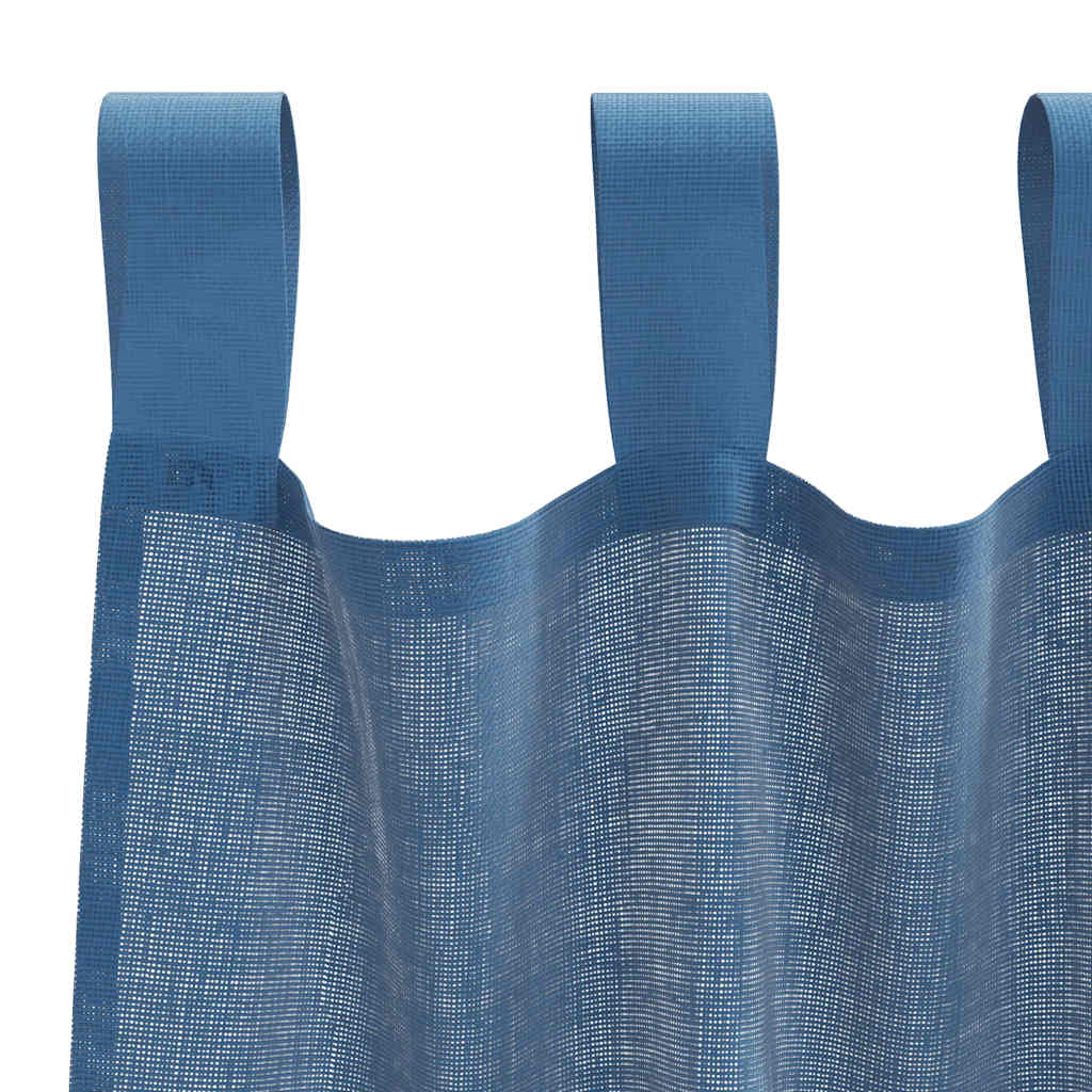 Voile Curtains with Loops 2 pcs Royal Blue 140x175 cm