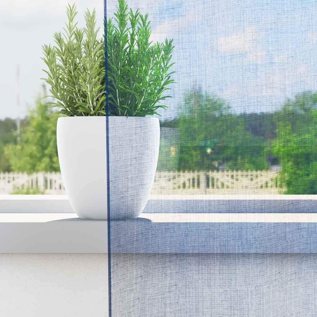 Voile Curtains with Loops 2 pcs Royal Blue 140x245 cm