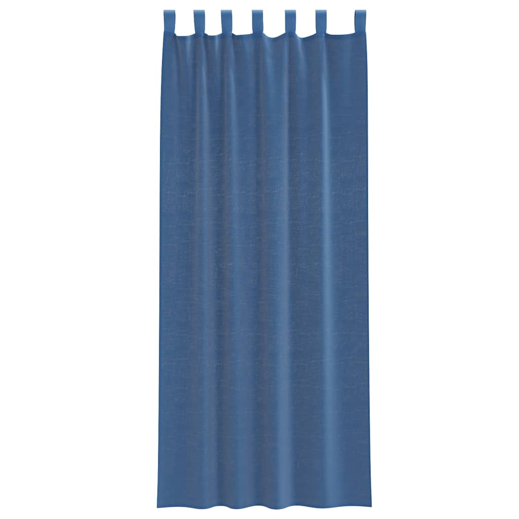 Voile Curtains with Loops 2 pcs Royal Blue 140x260 cm