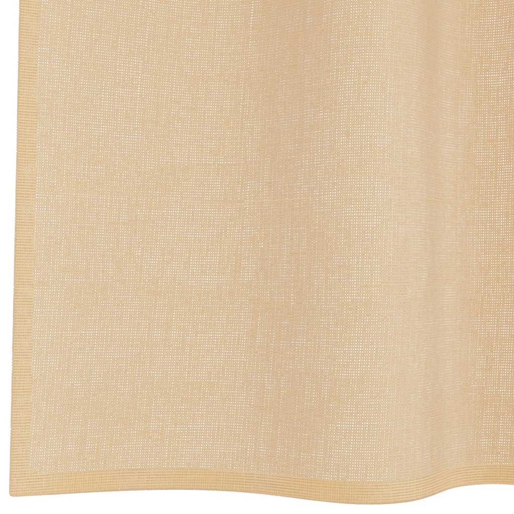 Voile Curtains with Loops 2 pcs Sand 140x175 cm