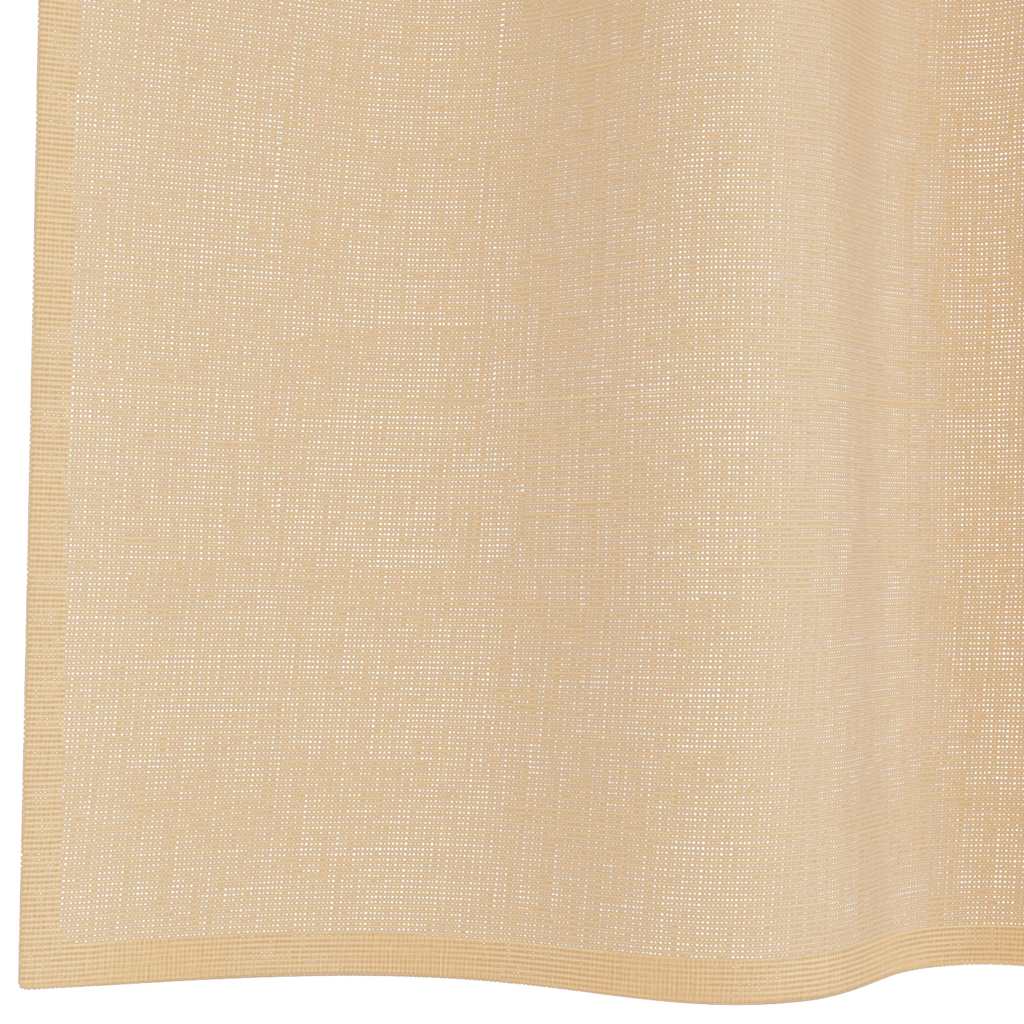 Voile Curtains with Loops 2 pcs Sand 140x245 cm