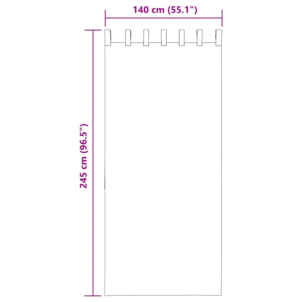 Voile Curtains with Loops 2 pcs Sand 140x245 cm