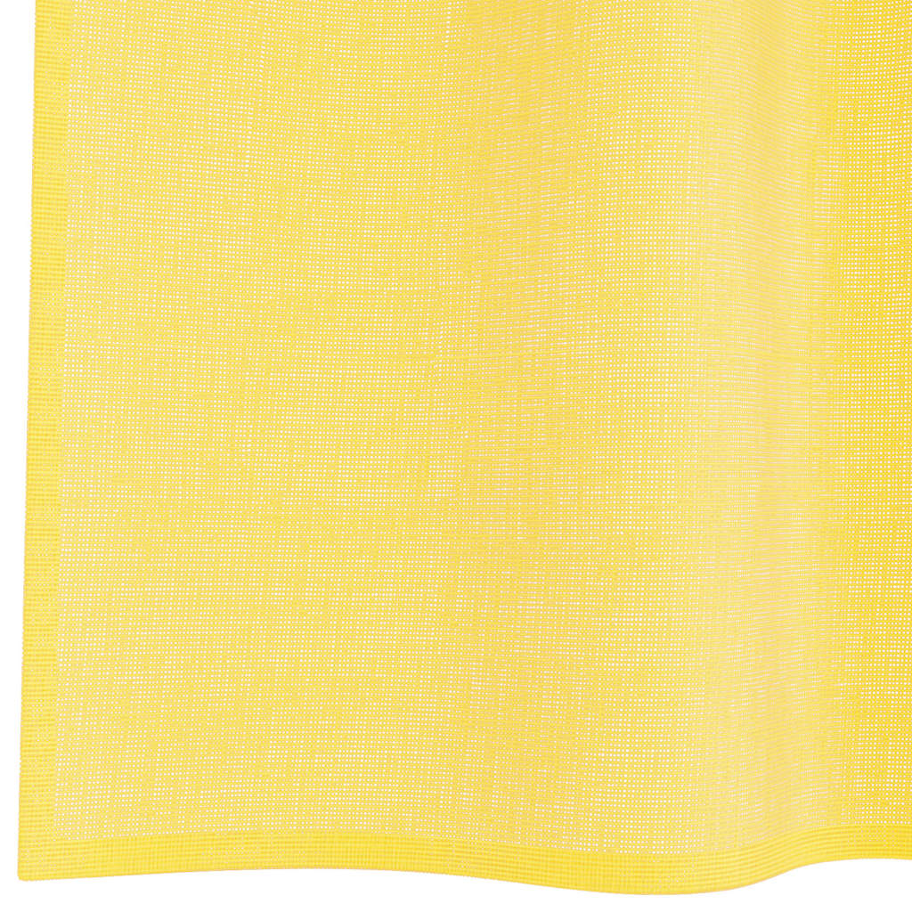 Voile Curtains with Loops 2 pcs Yellow 140x245 cm
