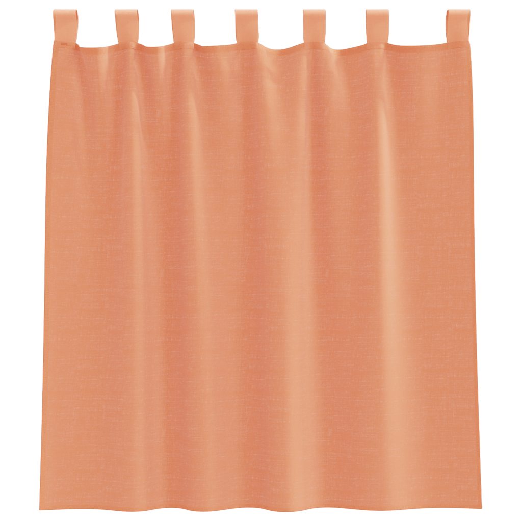 Voile Curtains with Loops 2 pcs Terracotta 140x140 cm