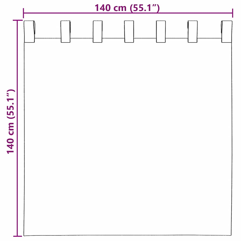 Voile Curtains with Loops 2 pcs Terracotta 140x140 cm