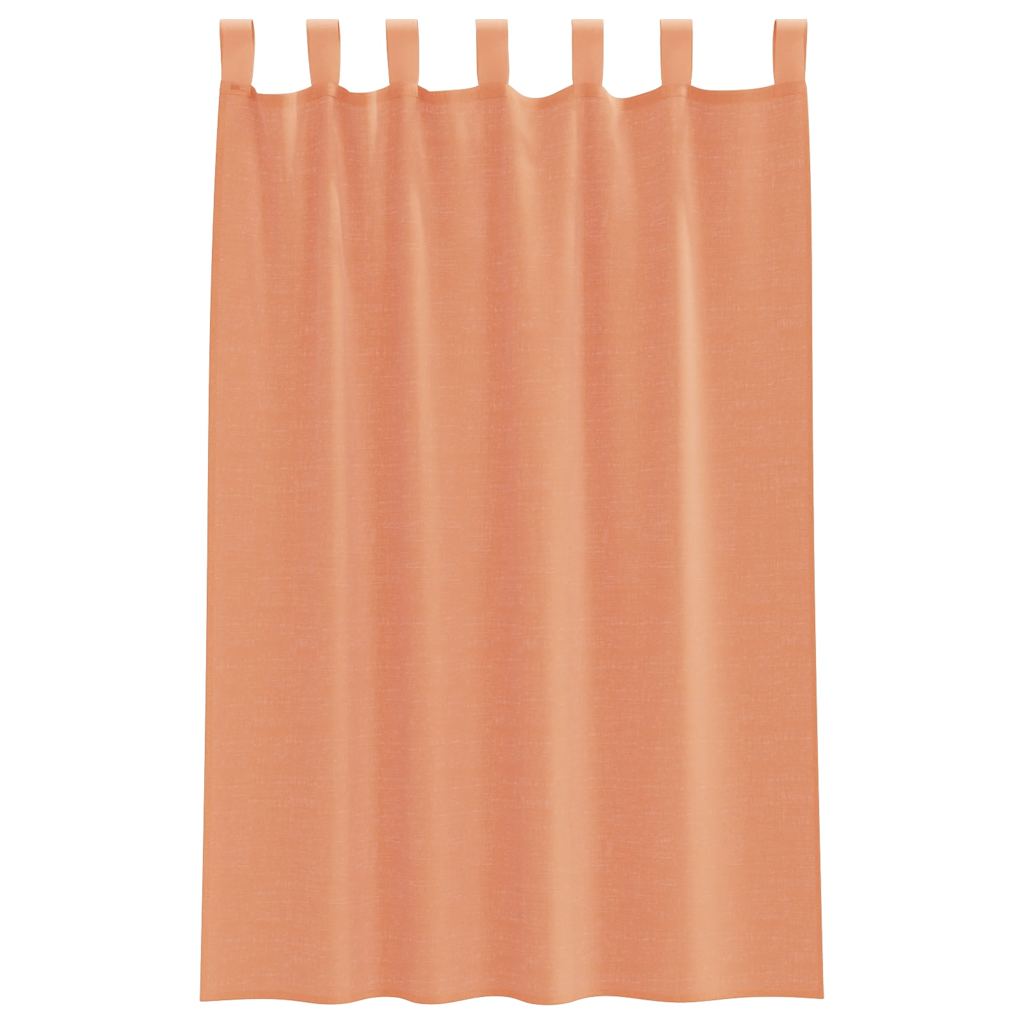 Voile Curtains with Loops 2 pcs Terracotta 140x175 cm