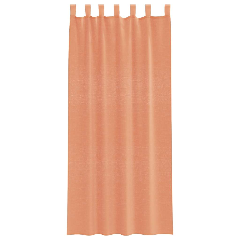 Voile Curtains with Loops 2 pcs Terracotta 140x225 cm