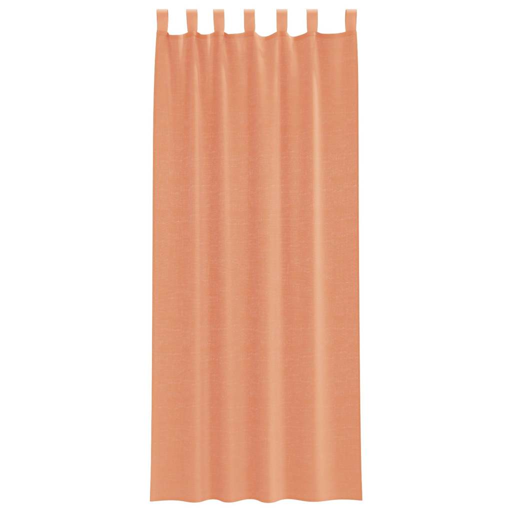 Voile Curtains with Loops 2 pcs Terracotta 140x260 cm