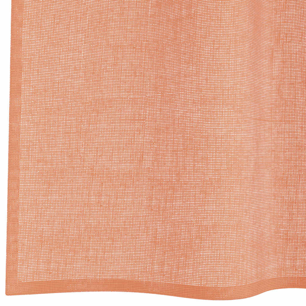 Voile Curtains with Loops 2 pcs Terracotta 140x260 cm