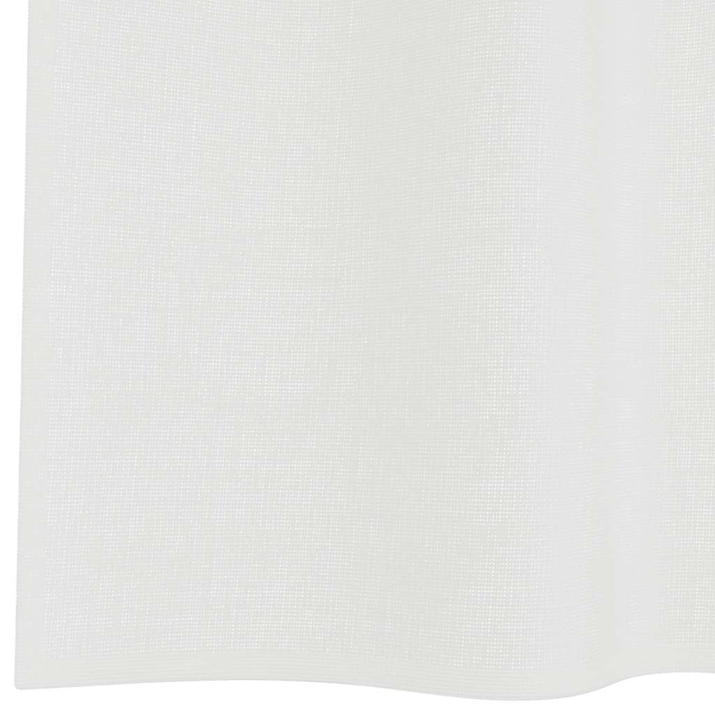 Voile Curtains with Loops 2 pcs White 140x245 cm