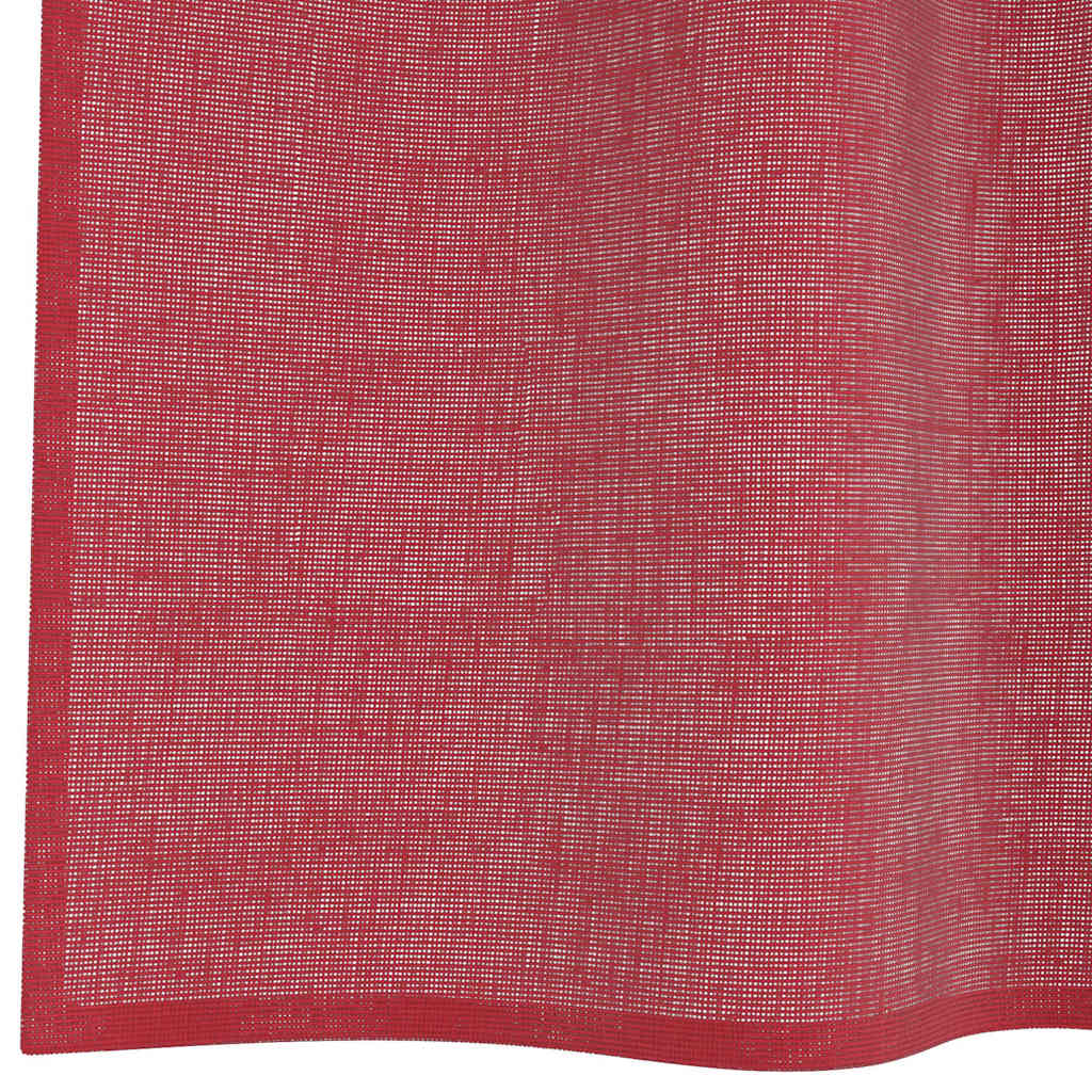 Voile Curtains with Loops 2 pcs Wine Red 140x175 cm