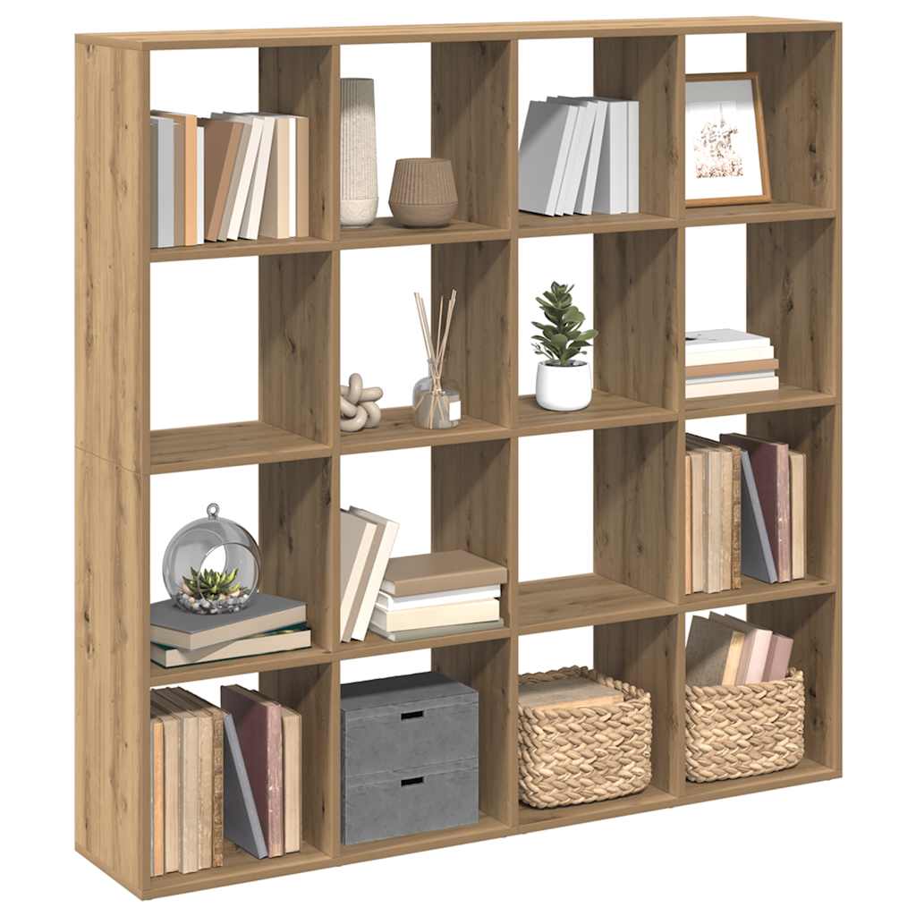 Book Cabinet Artisian Oak 102x29x143 cm Engineered Wood