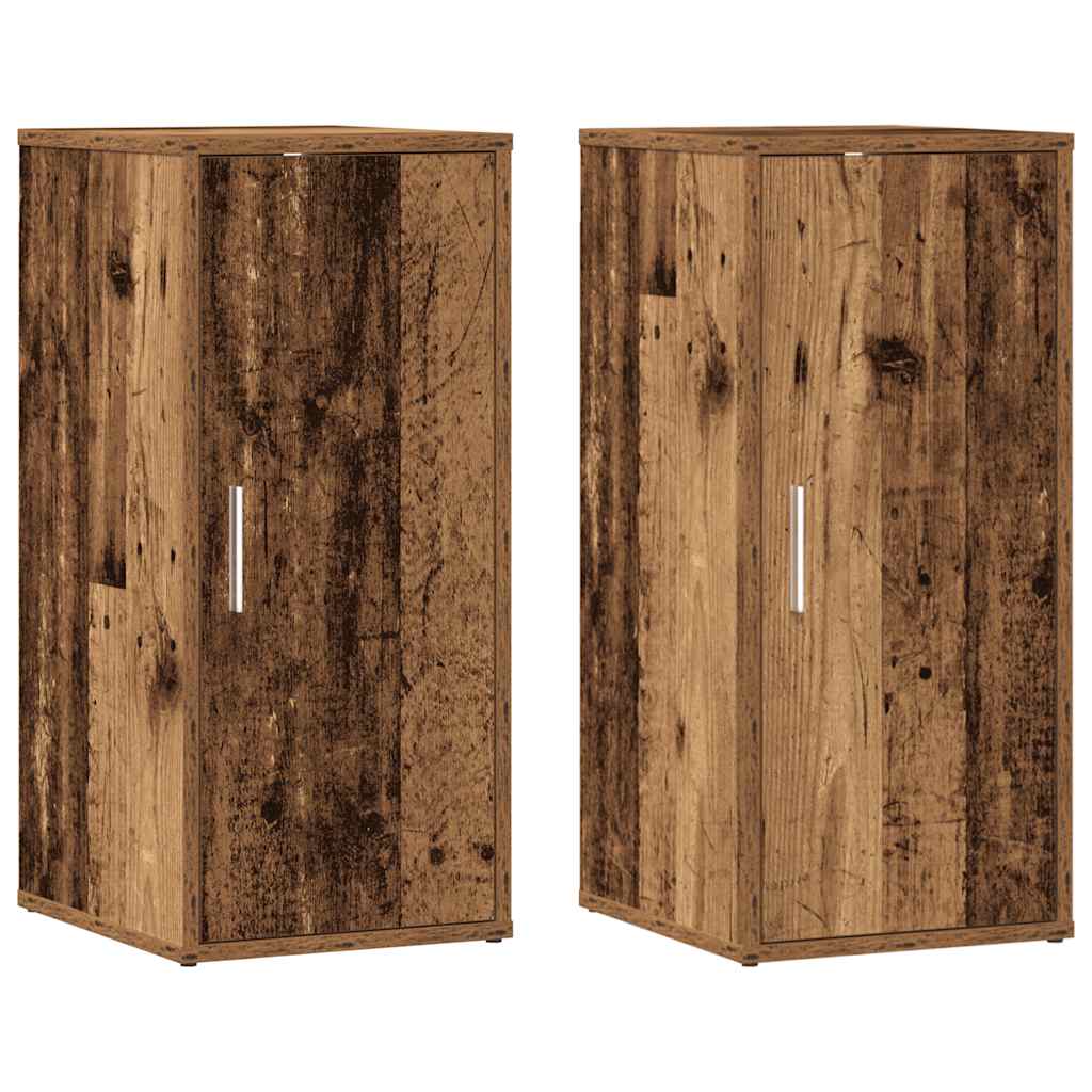 Shoe Cabinets 2 pcs Old Wood 32x35x70 cm Engineered Wood