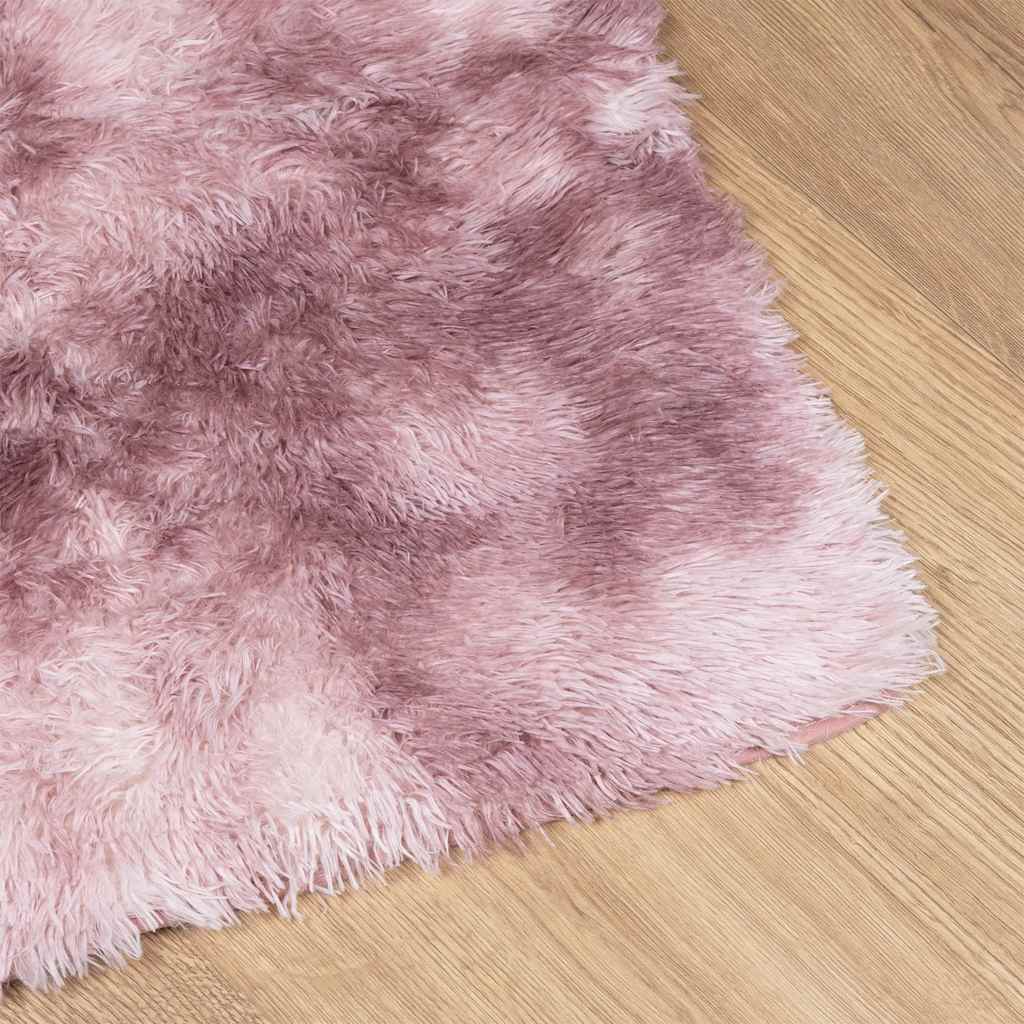 Shaggy Rug High Pile NAVARRA Dusty Pink 200x200 cm Polyester