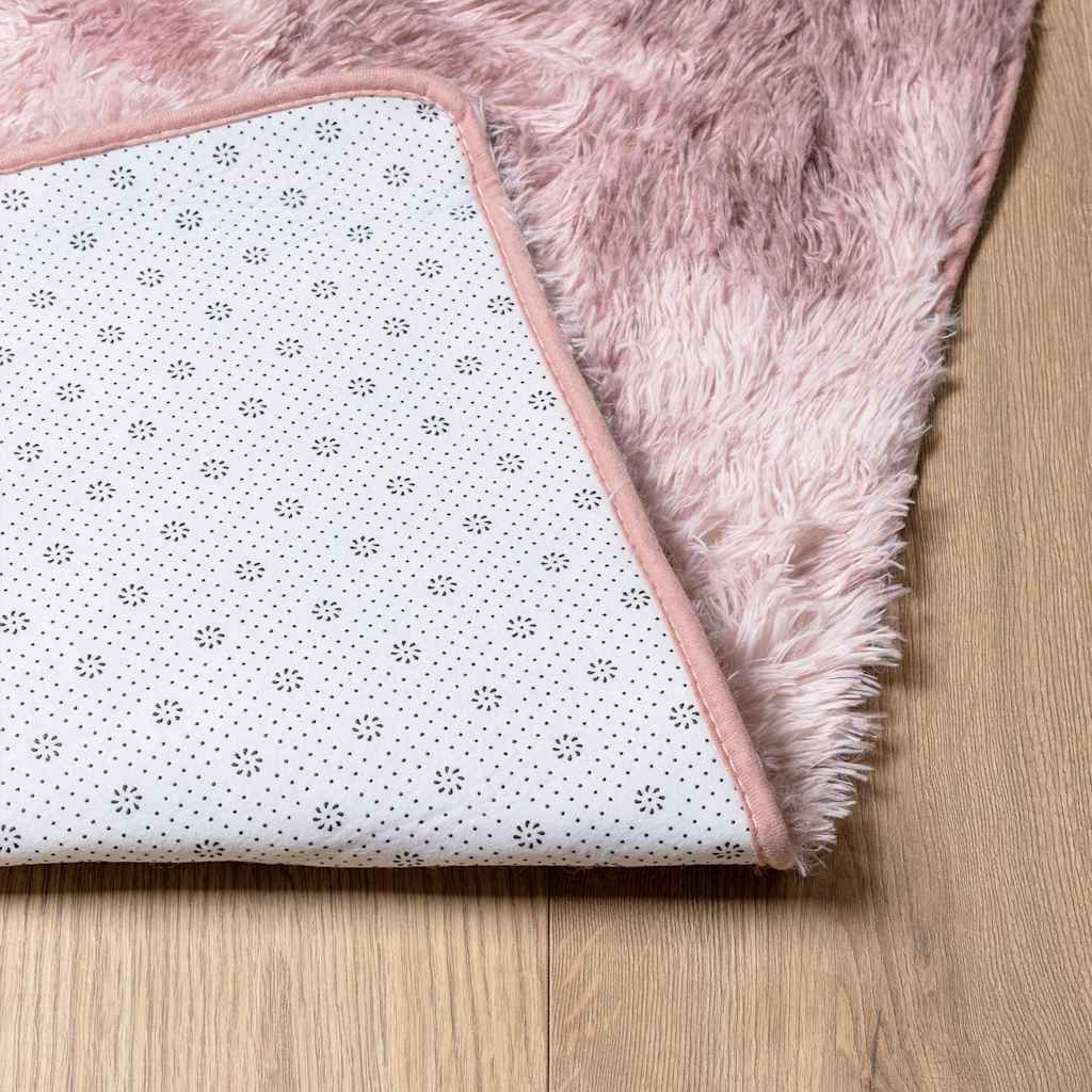 Shaggy Rug High Pile NAVARRA Dusty Pink 200x200 cm Polyester
