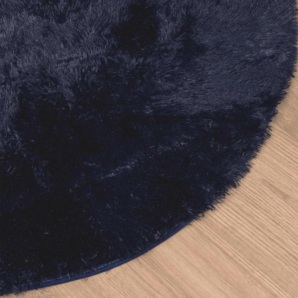 Shaggy Rug High Pile NAVARRA Navy 200x200 cm Polyester
