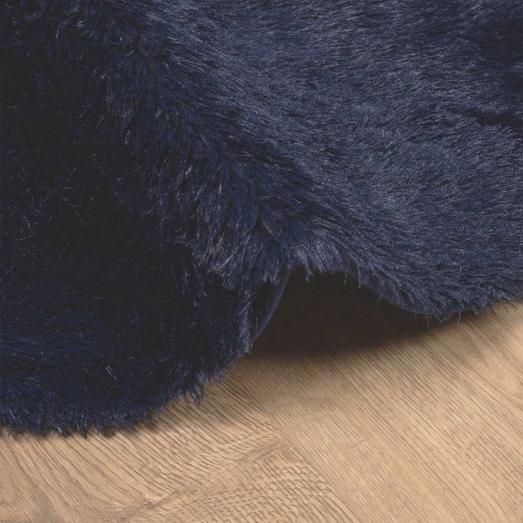 Shaggy Rug High Pile NAVARRA Navy 200x200 cm Polyester